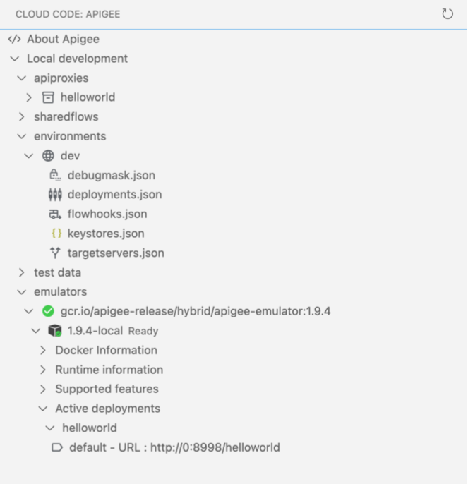 API proxy endpoint URL